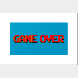 8 Bit Game Over Posters and Art